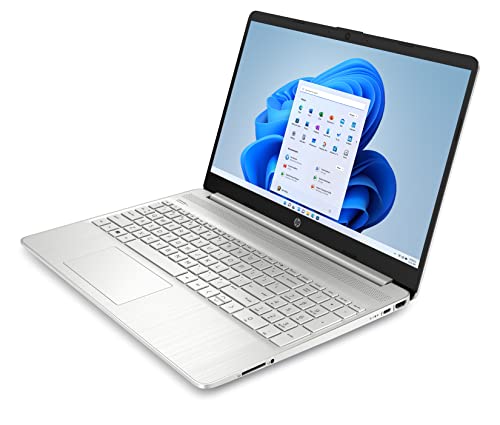 HP Laptop | 15,6" FHD Display | Intel Celeron N4500 | 4 GB DDR4 RAM | 128 GB SSD | Intel UHD Graphics | Windows 11 Home im S-Modus | QWERTZ Tastatur | Silber | inkl. Microsoft Office 365 Single