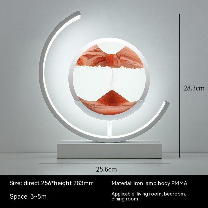 J&S Hightech Dekorative Glas-Sanduhr-Tisch lampe im chinesischen Stil