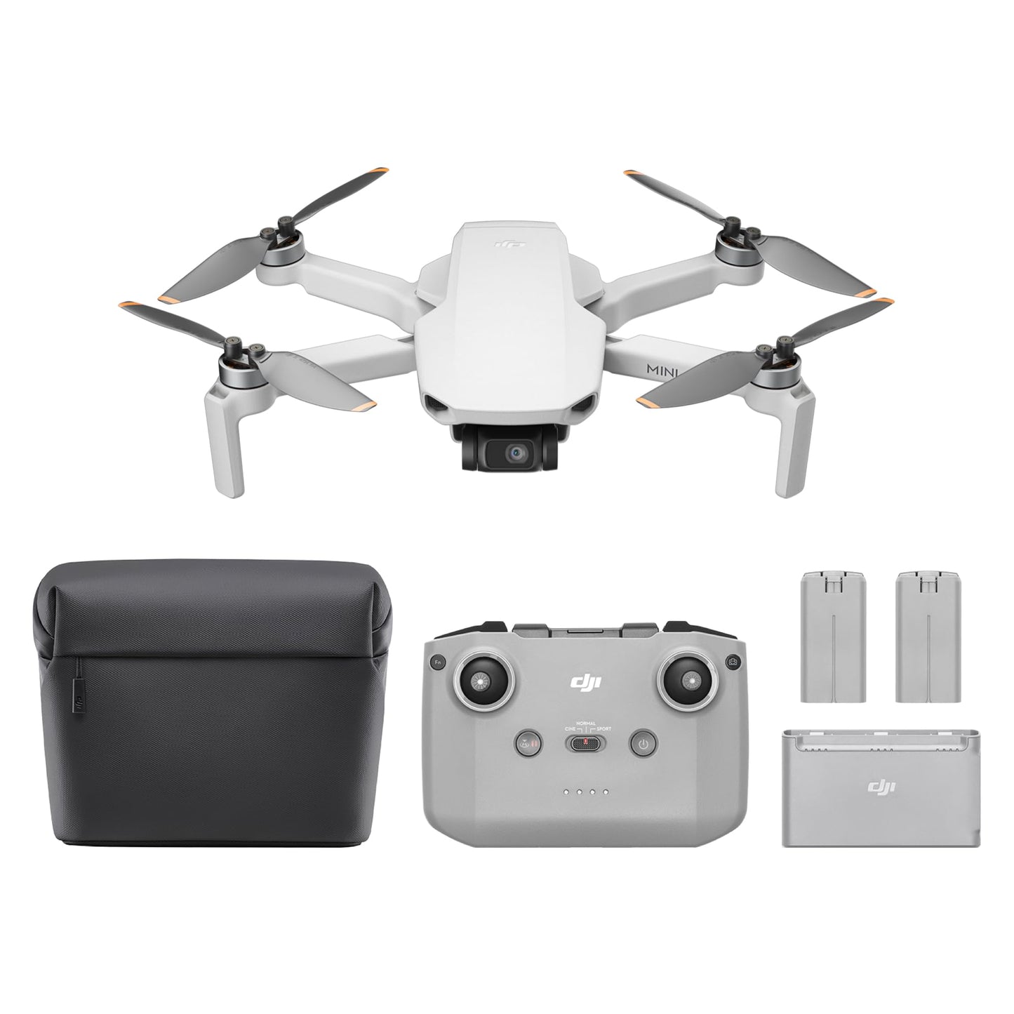 DJI Mini 4K, Drohne mit 4K UHD Kamera für Erwachsene, unter 249 g, 3-Achsen Gimbal Stabilisierung, 10 km Videoübertragung, autom. Rückkehr, Windwiderstand, 1 Akku für 31 min Flugzeit, C0, QuickShots